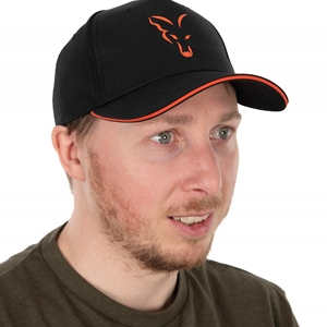 FOX COLLECTION BASEBALL CAP BLACK & ORANGE