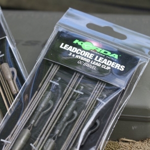 KORDA LEADCORE LEADER HYBRID LEAD CLIP QC SWIVEL