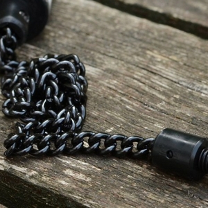 SOLAR BLACK STAINLESS CHAIN STAINLESS ENDED
