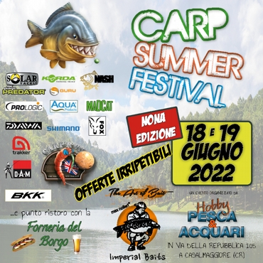 CARP SUMMER FESTIVAL 18 E 19 GIUGNO 2022