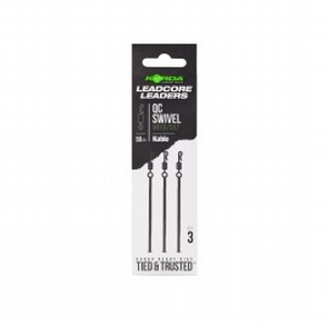 Korda Kable Leadcore Leader QC Swivel Weed 50cm