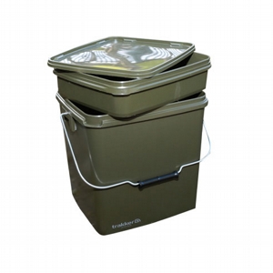 TRAKKER 13 LITRE OLIVE SQUARE CONTAINER INC TRAY